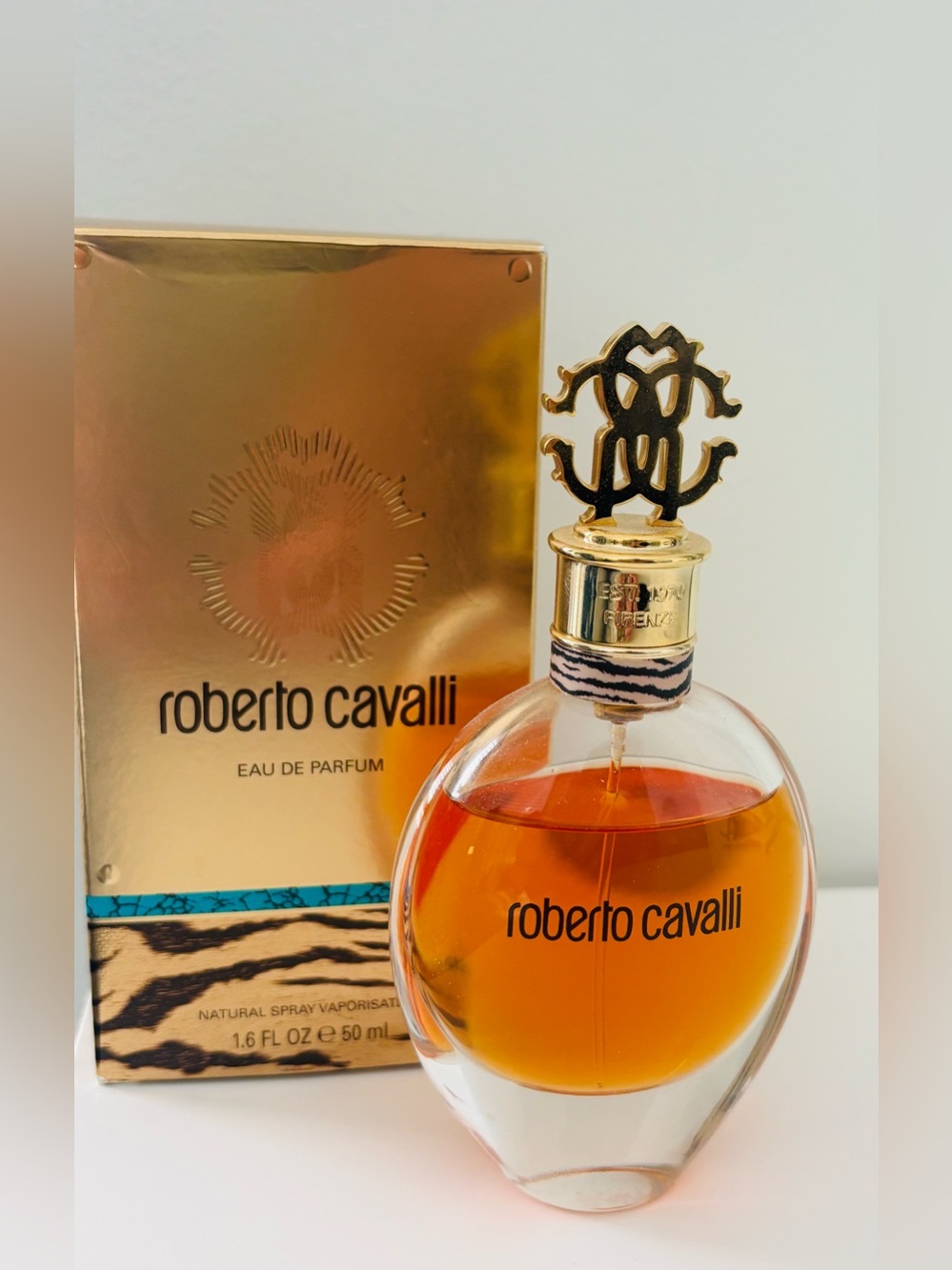 Roberto Cavalli EDP with box 1.6 FlOZ 80% full
